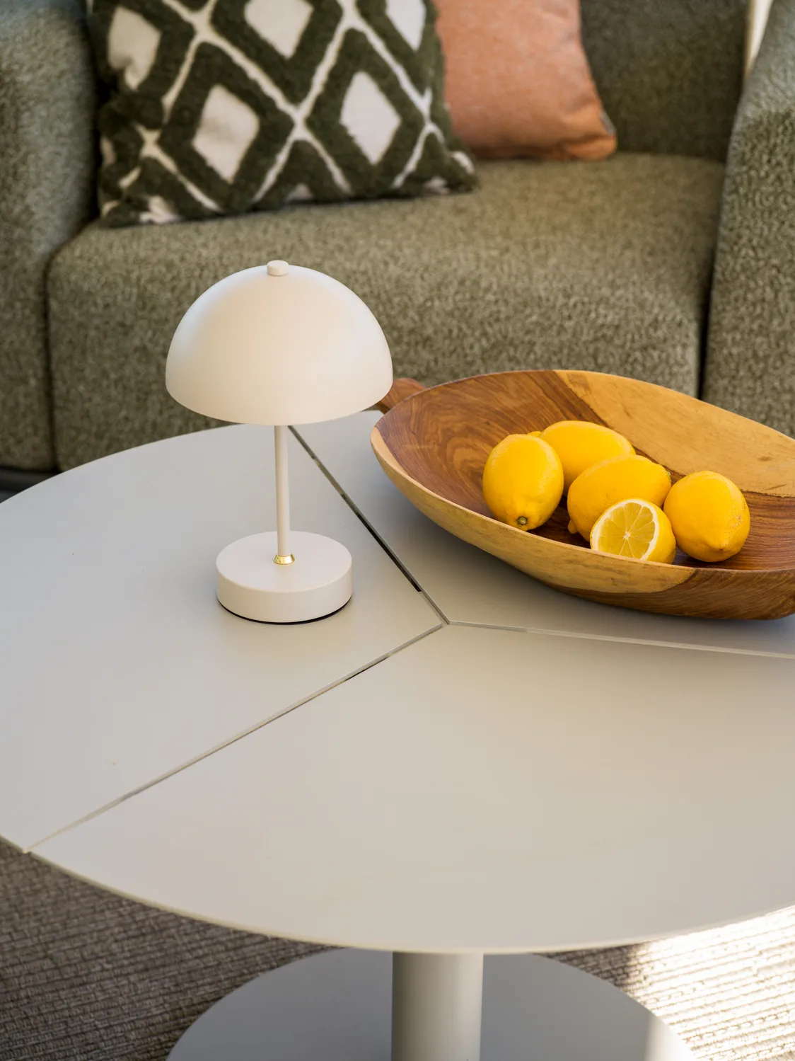 Table basse Peace, Light grey, Ø80x46 cm Brafab