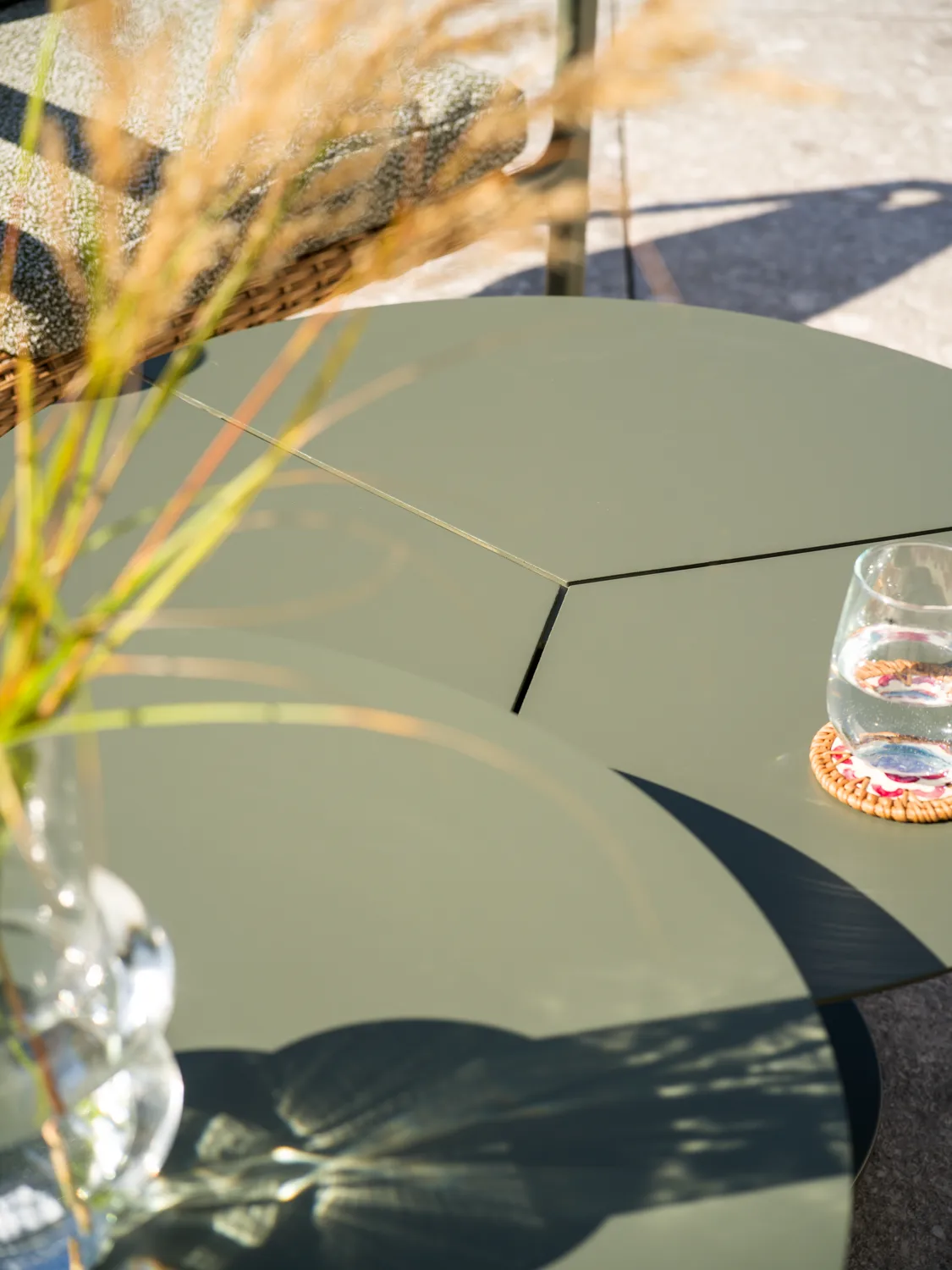 Table basse Peace, Nordic green, Ø80x40 cm Brafab