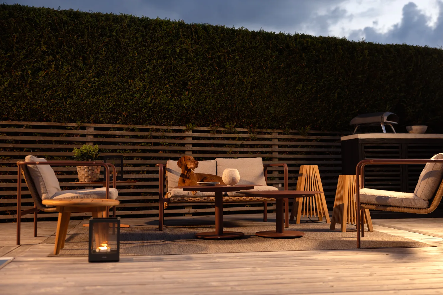 Table basse Peace, Zin red, Ø80x46 cm Brafab