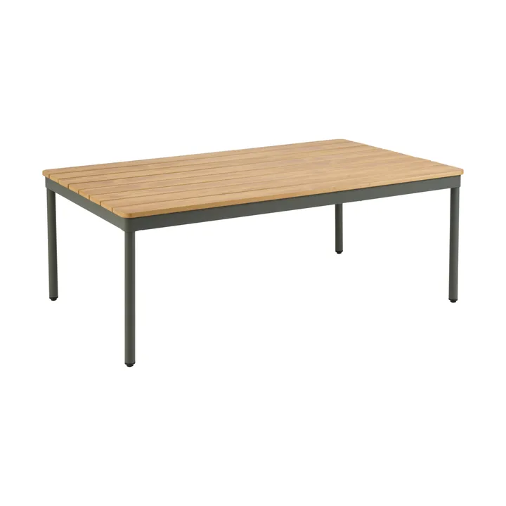 Table basse Reno - Nordic green-natural wood, 110x70 cm - Brafab