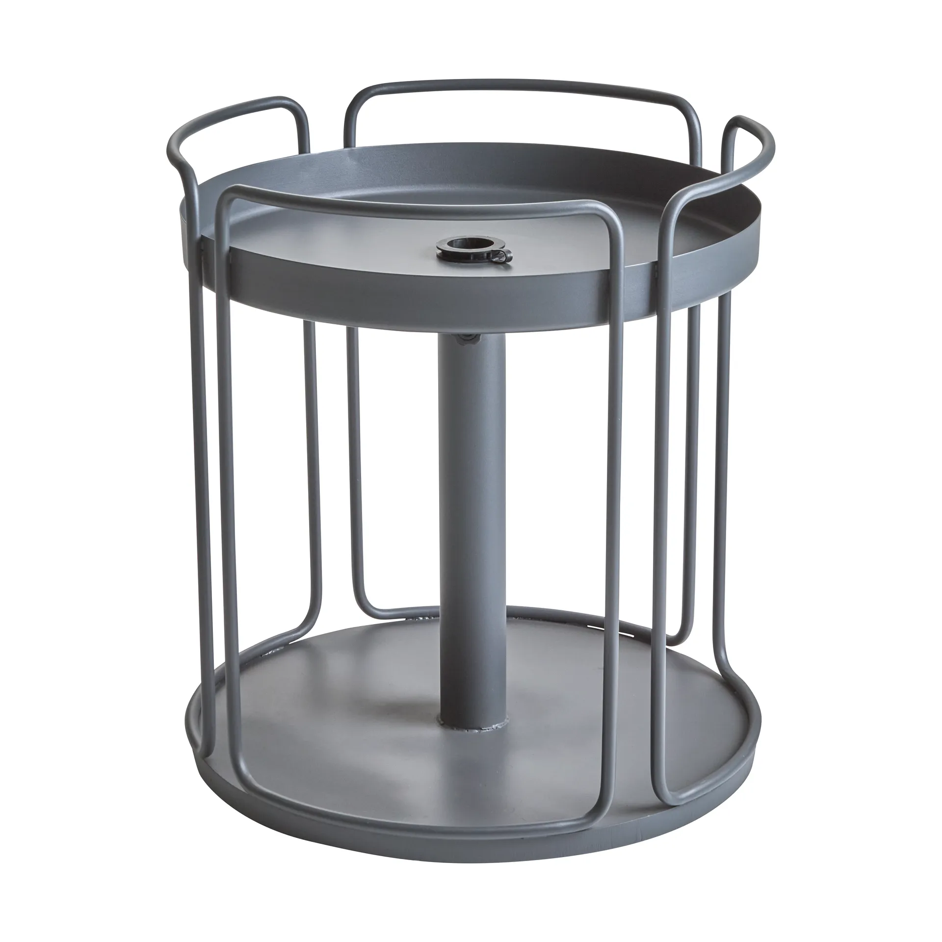 Table d'appoint et pied de parasol Shady, Anthracite Brafab