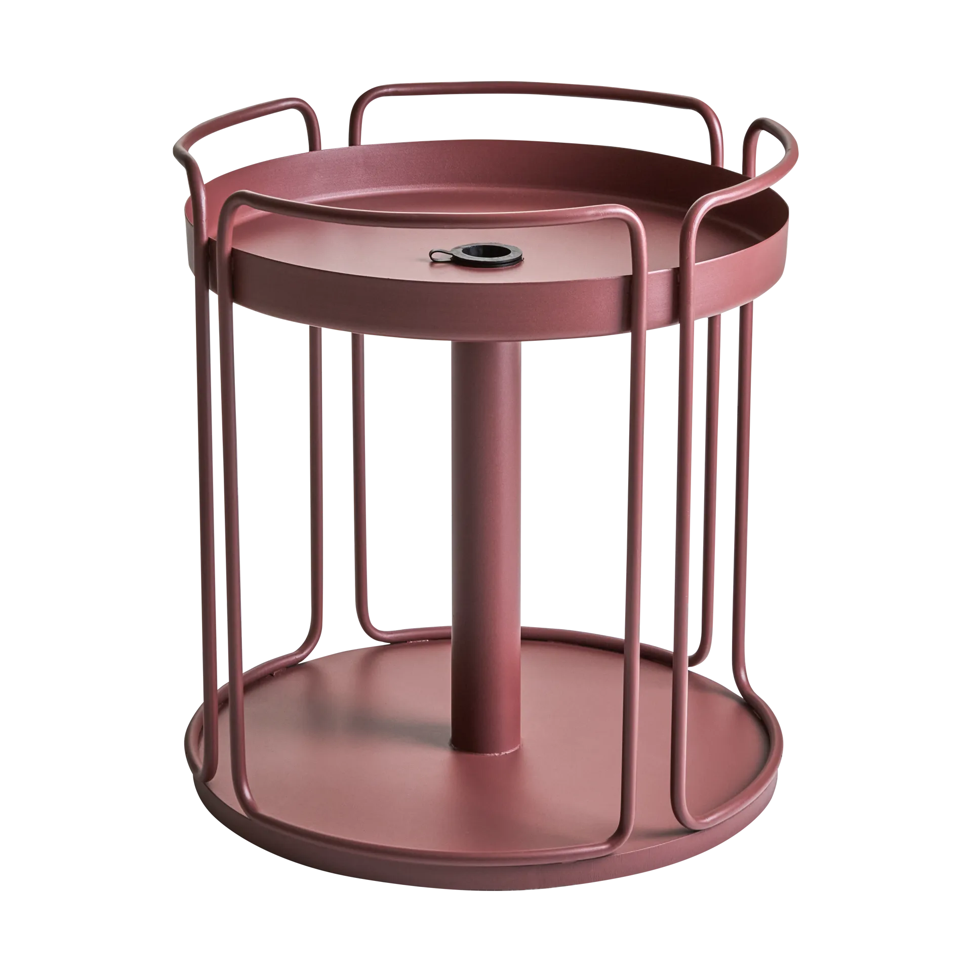 Table d'appoint et pied de parasol Shady, Zin red Brafab