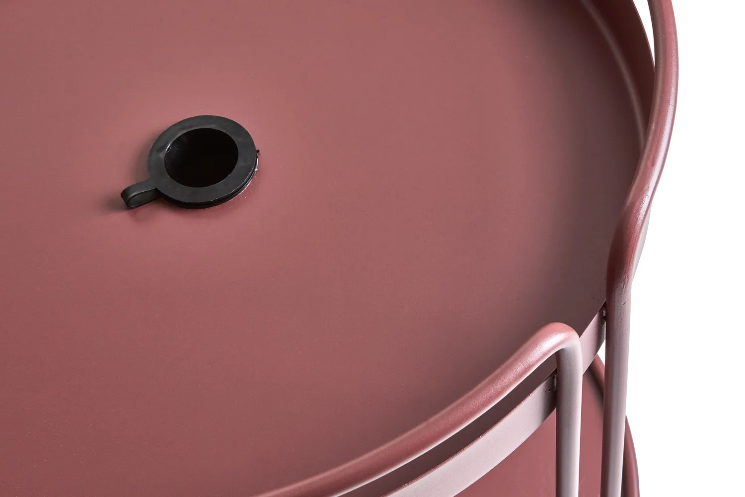 Table d'appoint et pied de parasol Shady, Zin red Brafab