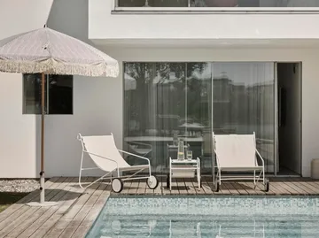 Table d'appoint Poul Table - White-off white, 72x44 cm - Brafab