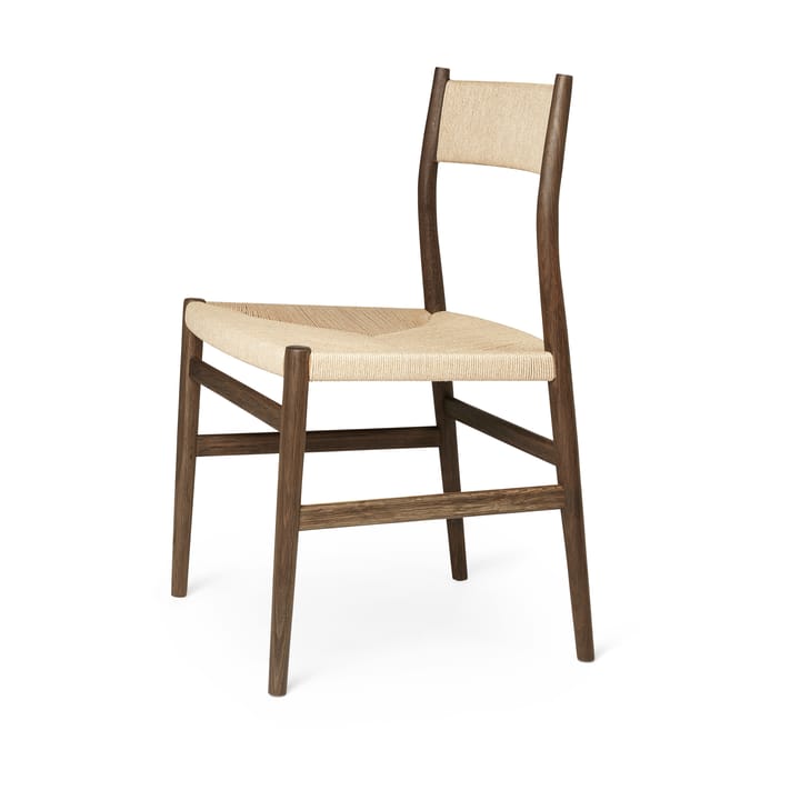 Chaise Heritage dossier et assise tressés, Cordon en papier de chêne fumé Brdr. Krüger