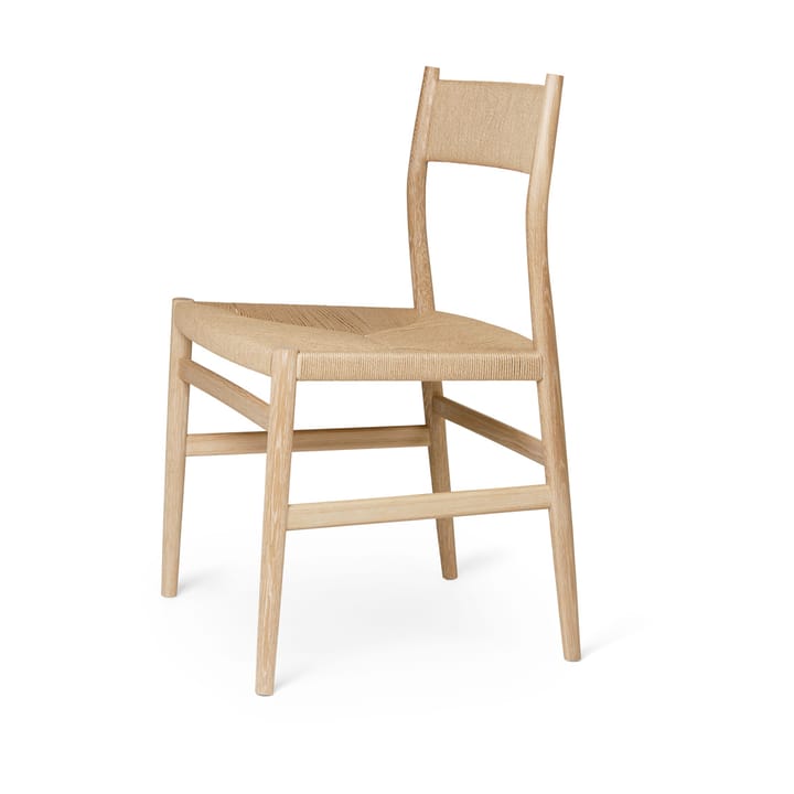 Chaise Heritage dossier et assise tressés, Cordon en papier de chêne huilé Brdr. Krüger