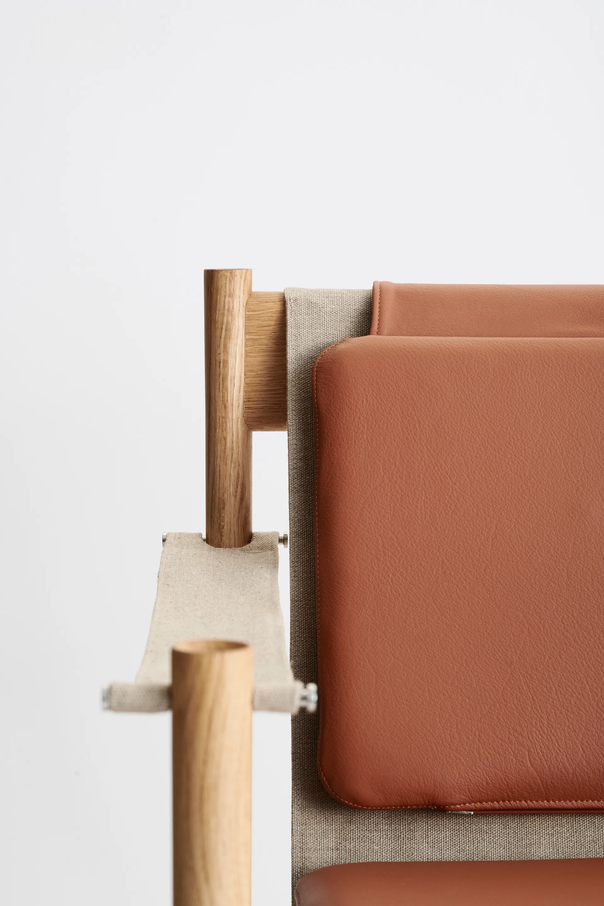 Chaise longue HB, Chêne huilé-cuir Brandy Brdr. Krüger