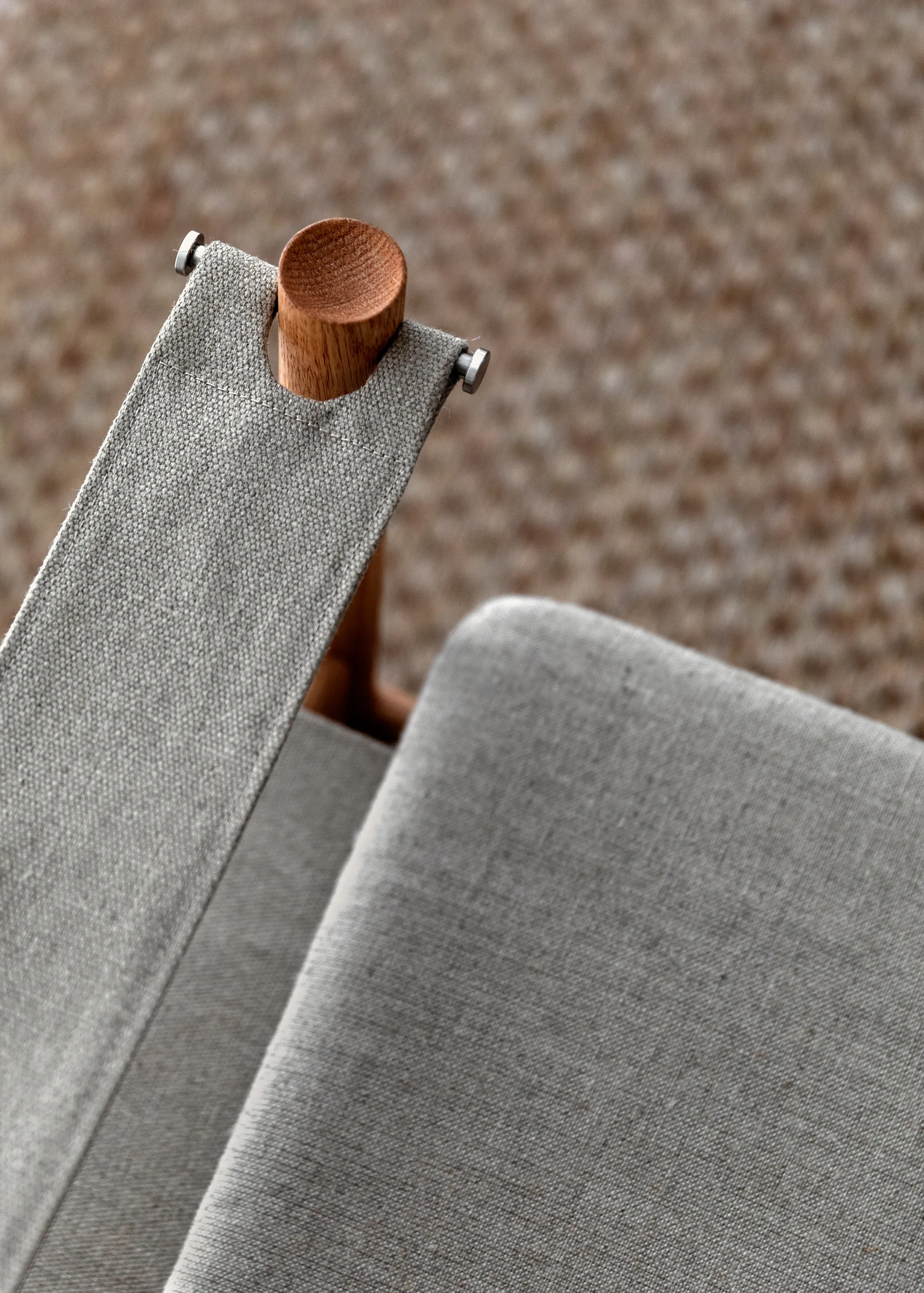 Chaise longue HB, Chêne huilé fumé-toile nature Brdr. Krüger