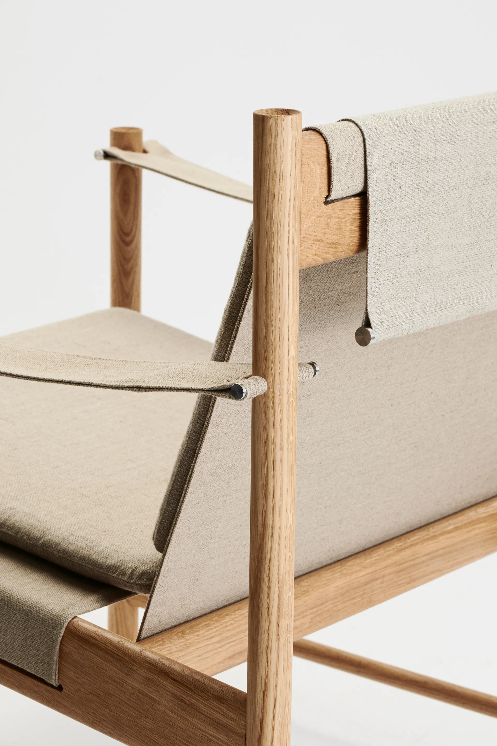 Chaise longue HB, Chêne huilé- toile nature Brdr. Krüger