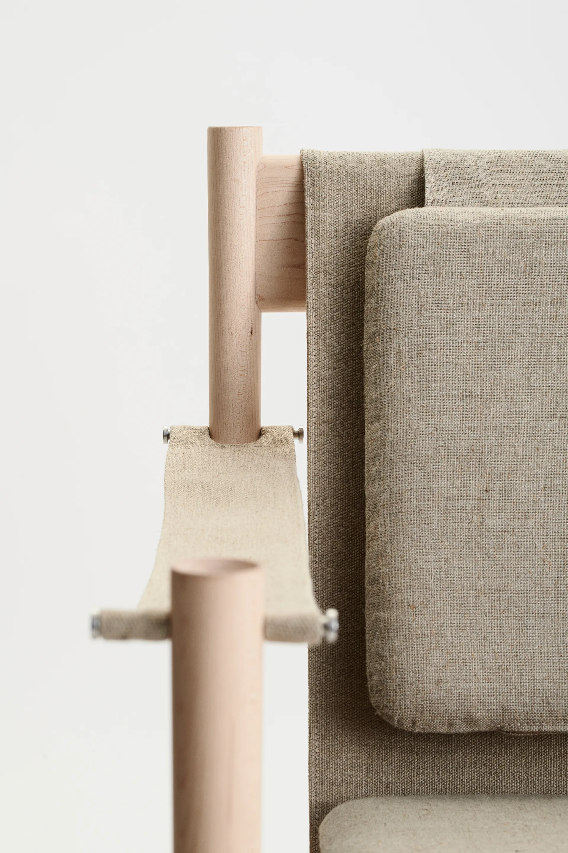 Chaise longue HB, Érable huilé blanc - toile nature Brdr. Krüger