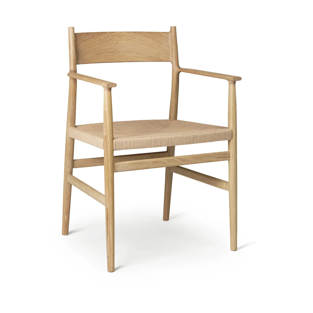 Fauteuil Arv siège tissé, Cordon en papier de chêne huilé Brdr. Krüger
