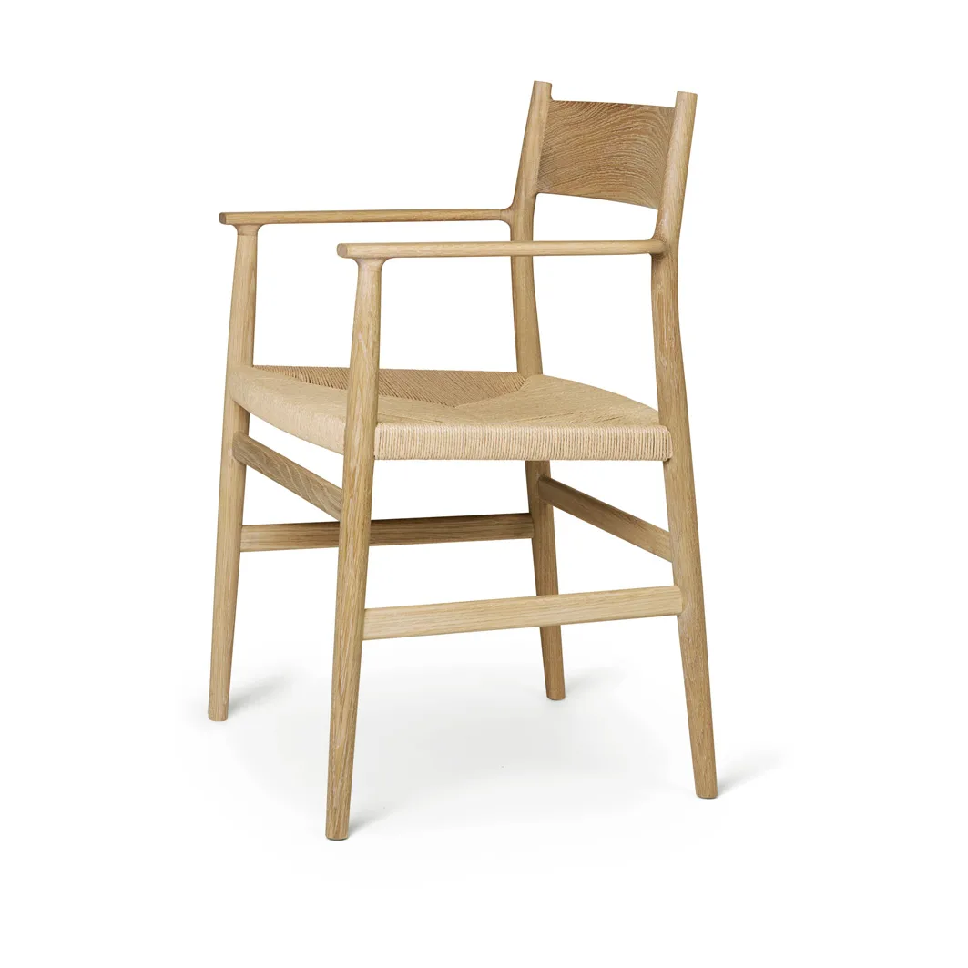 Fauteuil Arv siège tissé, Cordon en papier de chêne huilé Brdr. Krüger