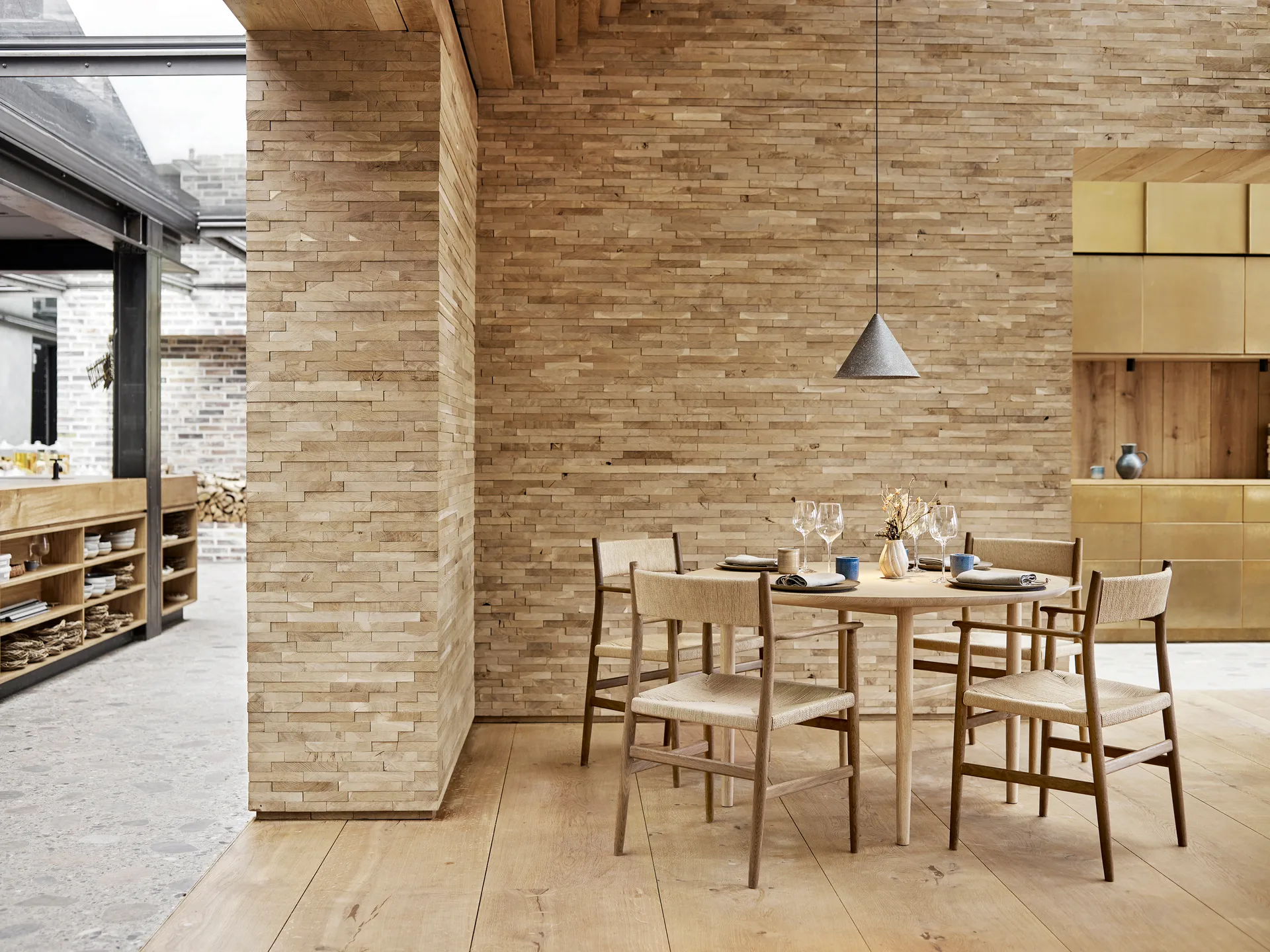 Fauteuil Arv siège tissé, Cordon en papier de chêne huilé Brdr. Krüger