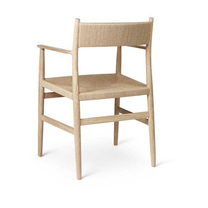 Fauteuil Heritage dossier et assise tissés, Cordon de papier de chêne huilé Brdr. Krüger