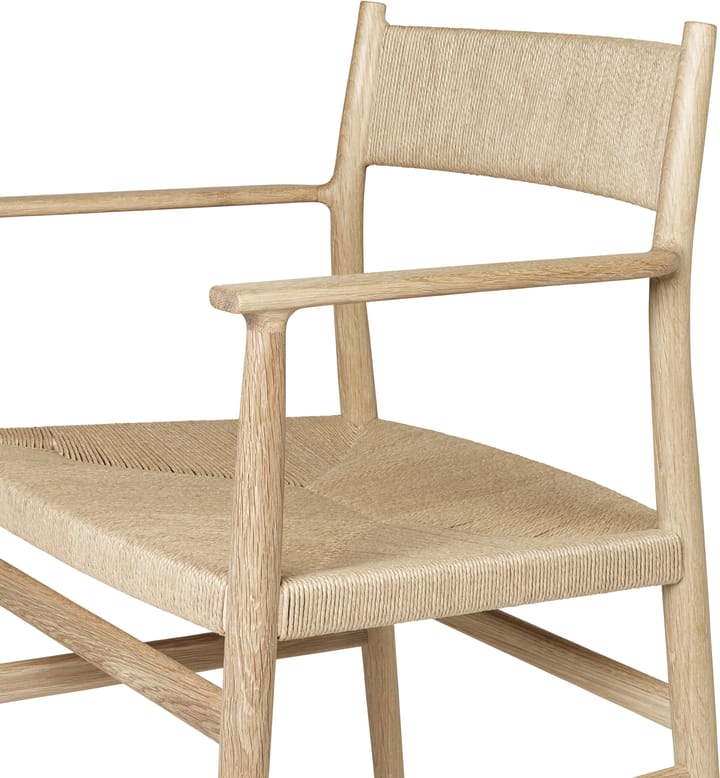Fauteuil Heritage dossier et assise tissés, Cordon de papier de chêne huilé Brdr. Krüger