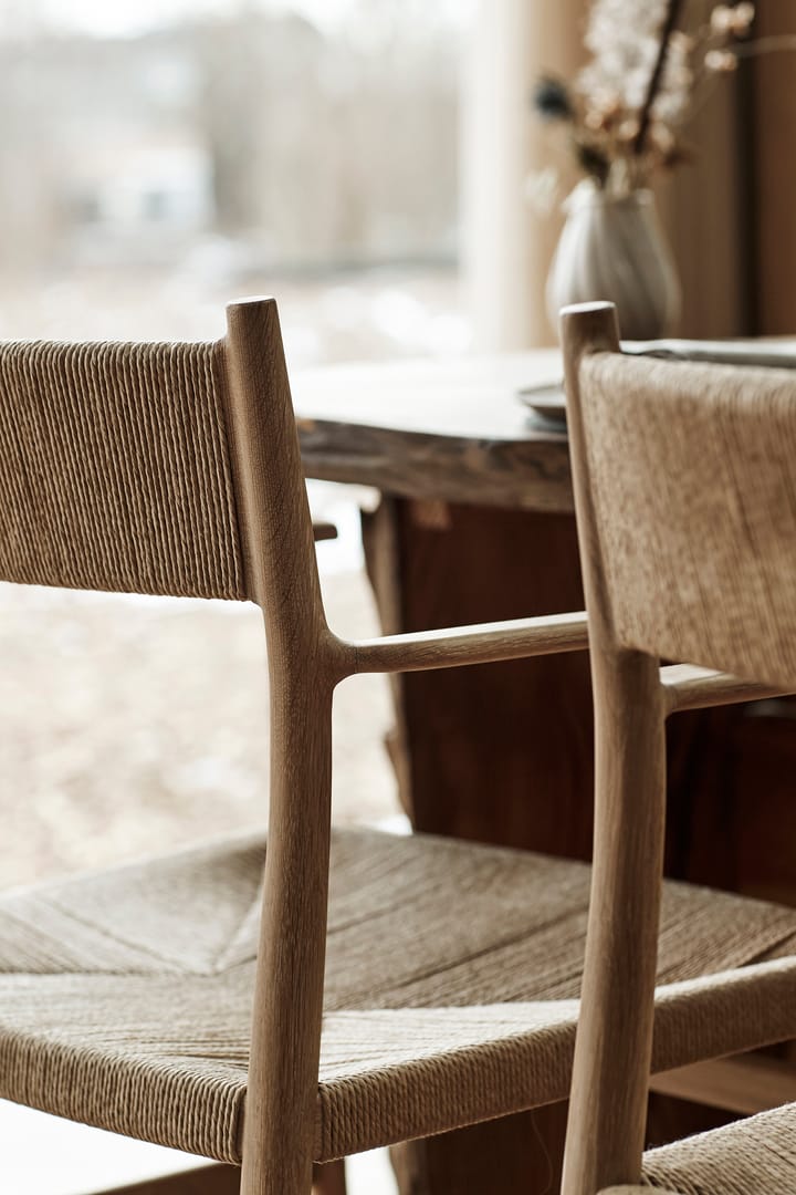Fauteuil Heritage dossier et assise tissés, Cordon en papier de chêne fumé Brdr. Krüger
