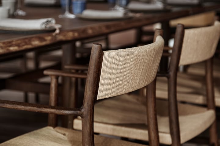 Fauteuil Heritage dossier et assise tissés, Cordon en papier de chêne fumé Brdr. Krüger