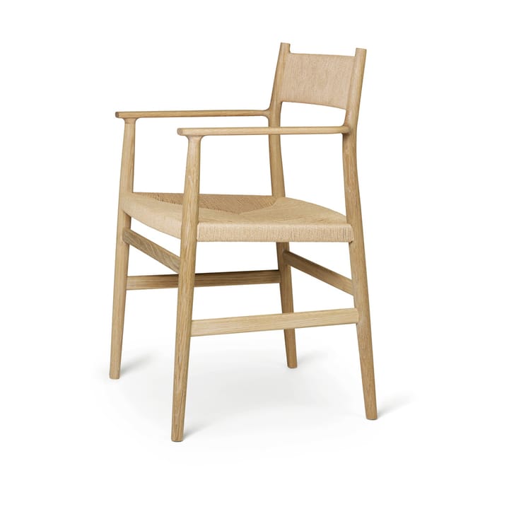 Fauteuil Heritage dossier et assise tissés, Cordon en papier de chêne huilé Brdr. Krüger