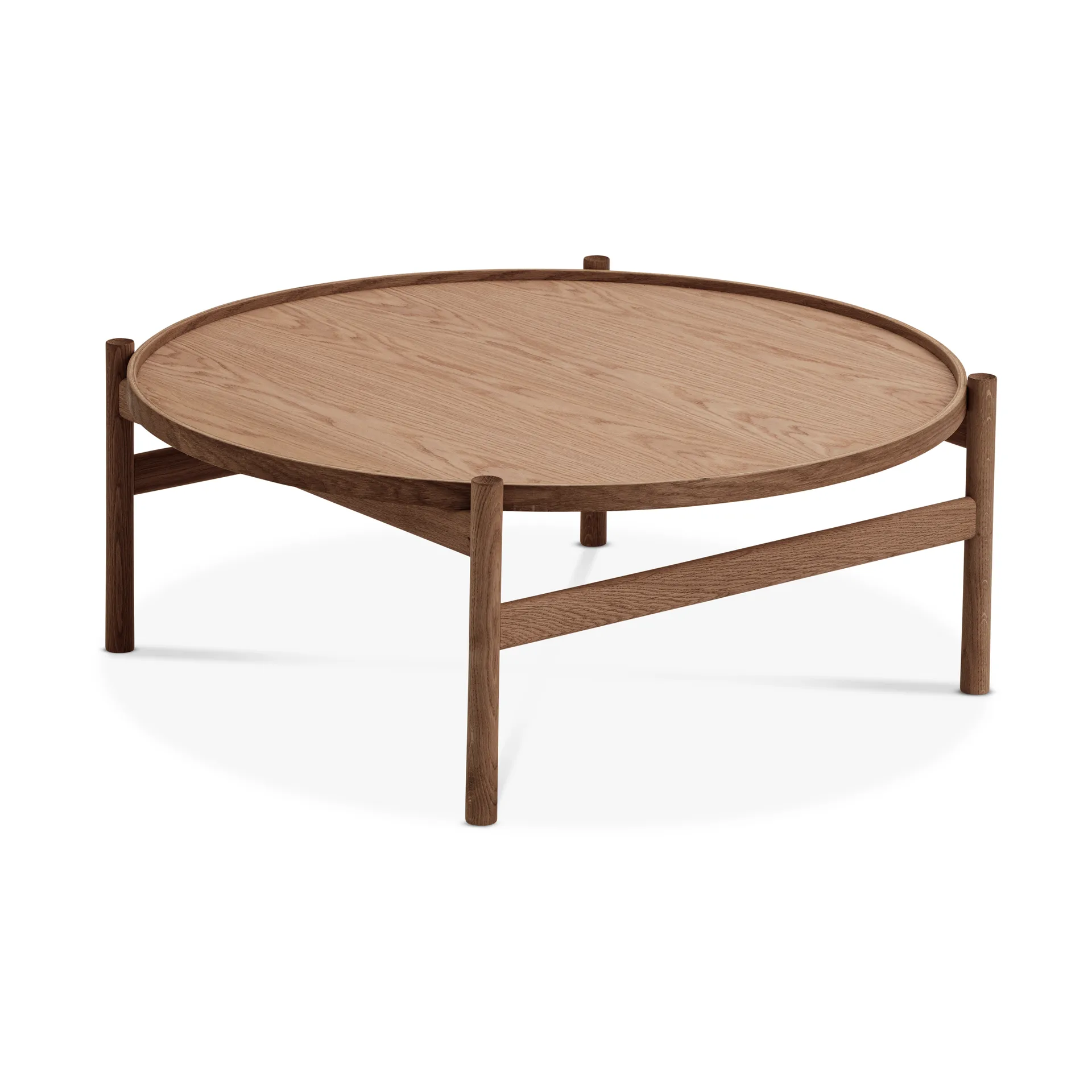 Table basse HB Ø 100 cm, Chêne huilé fumé Brdr. Krüger
