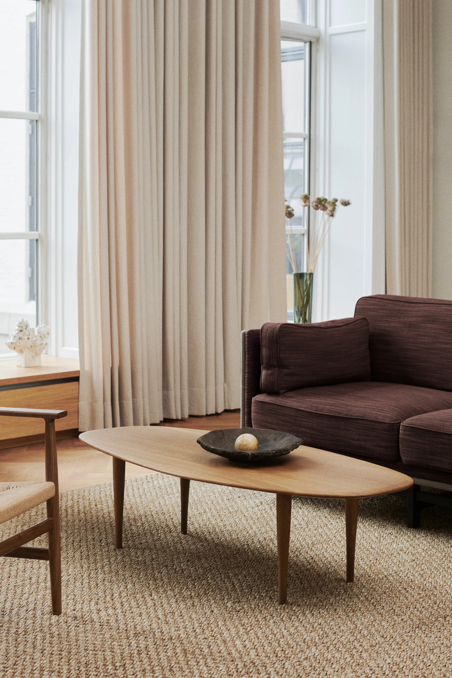 Table basse Jari 58x130 cm, Chêne huilé fumé Brdr. Krüger