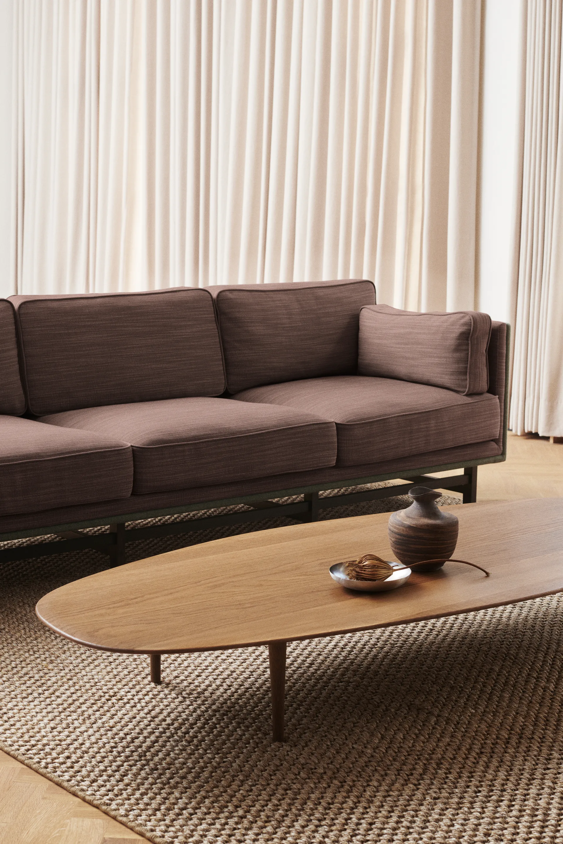 Table basse Jari 80x180 cm, Chêne fumé à l'huile Brdr. Krüger