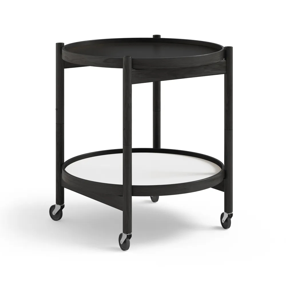 Table roulante Bølling Tray Table model 50, base, structure en chêne laqué noir Brdr. Krüger