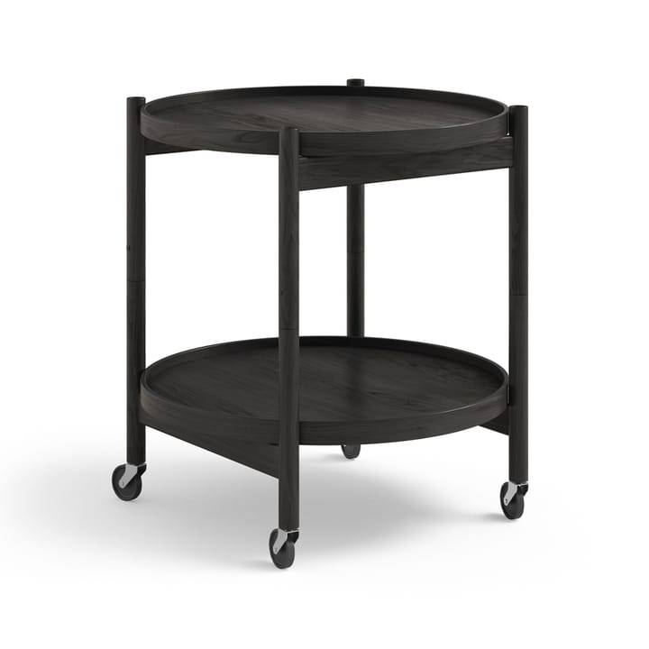 Table roulante Bølling Tray Table model 50 - chêne laqué noir, structure en chêne laqué noir - Brdr. Krüger