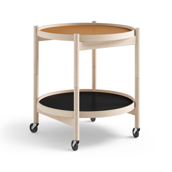Table roulante Bølling Tray Table model 50 - clay, structure en hêtre non traité - Brdr. Krüger