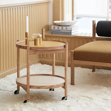 Table roulante Bølling Tray Table model 50 - earth, structure en chêne non traité - Brdr. Krüger