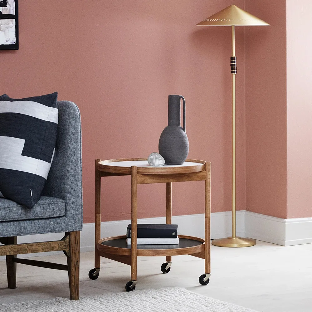 Table roulante Bølling Tray Table model 50, hêtre huilé, structure en hêtre huilé Brdr. Krüger