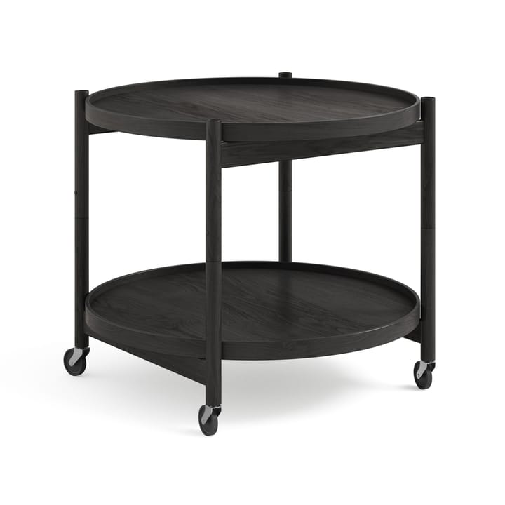 Table roulante Bølling Tray Table model 60 - chêne laqué noir, structure en chêne laqué noir - Brdr. Krüger