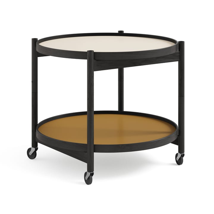 Table roulante Bølling Tray Table model 60 - sunny, structure en chêne laqué noir - Brdr. Krüger