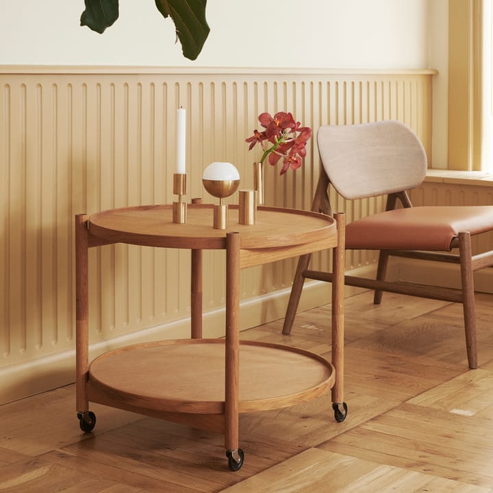 Table roulante Bølling Tray Table model 60, sunny, structure en chêne non traité Brdr. Krüger