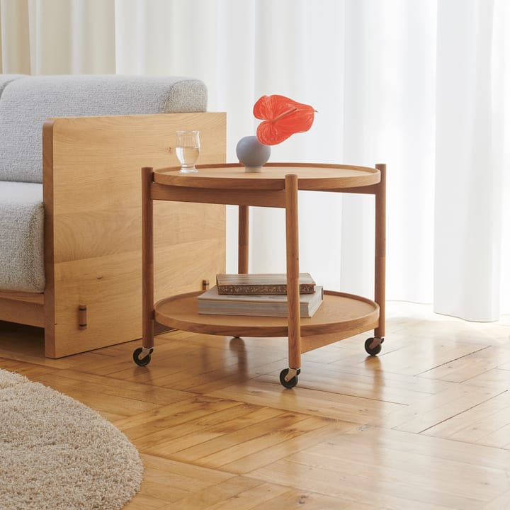 Table roulante Bølling Tray Table model 60, sunny, structure en chêne non traité Brdr. Krüger