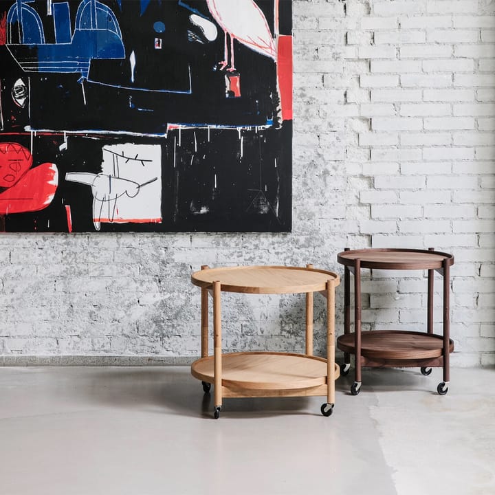 Table roulante Bølling Tray Table model 60, sunny, structure en chêne non traité Brdr. Krüger