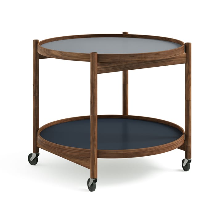 Table roulante Bølling Tray Table model 60 - water, structure en noyer huilé - Brdr. Kr�üger