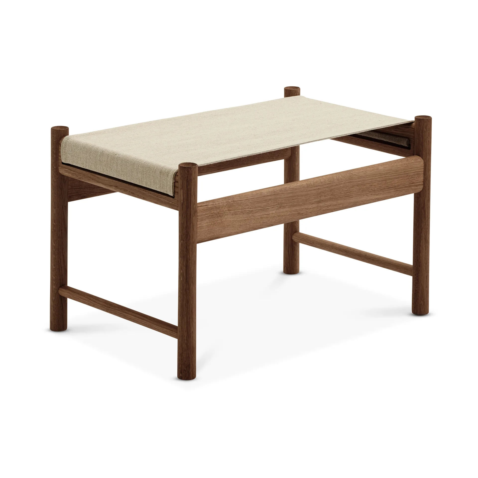 Tabouret HB, Chêne huilé à la fumée - toile Brdr. Krüger