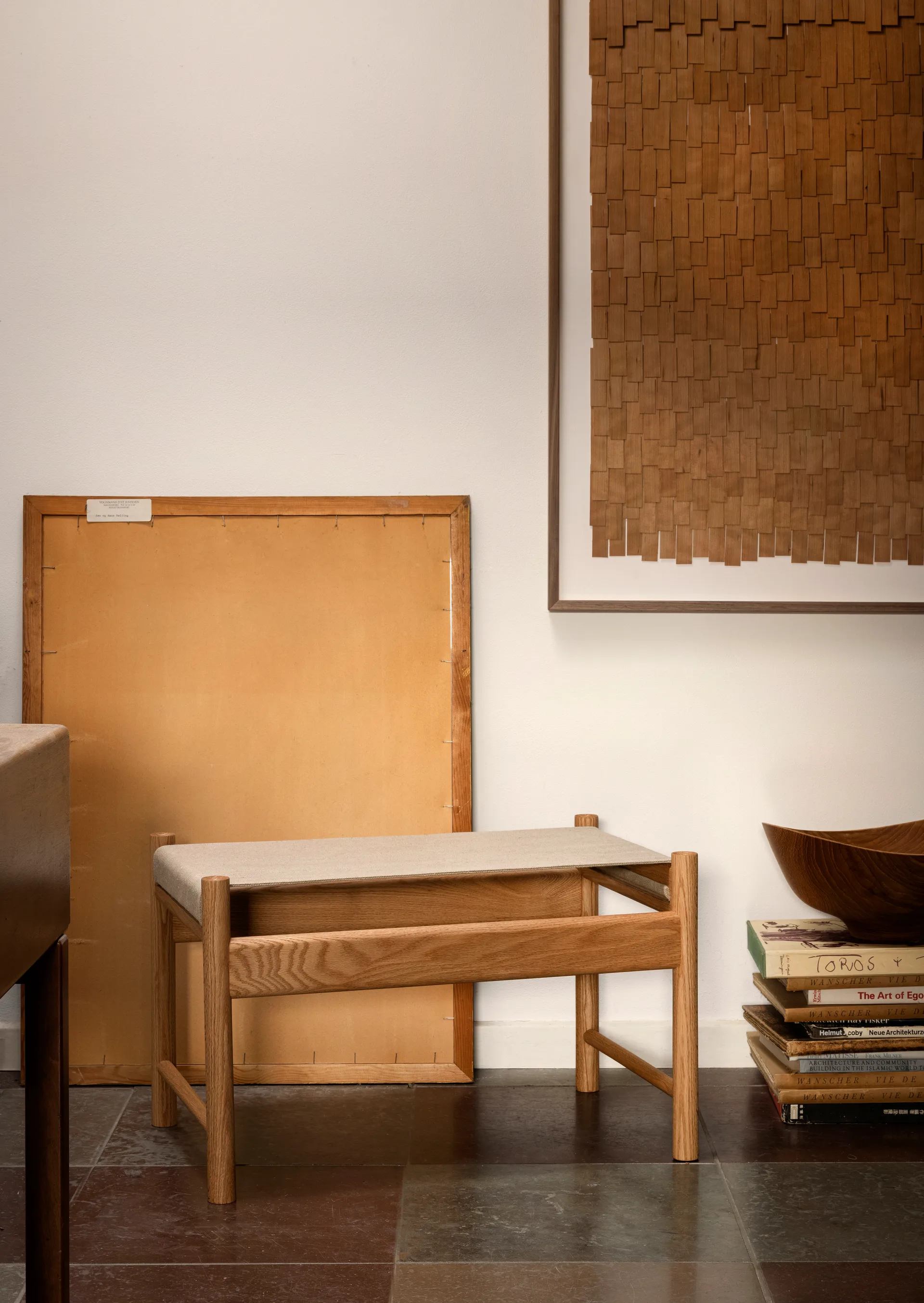 Tabouret HB, Chêne huilé -toile Brdr. Krüger