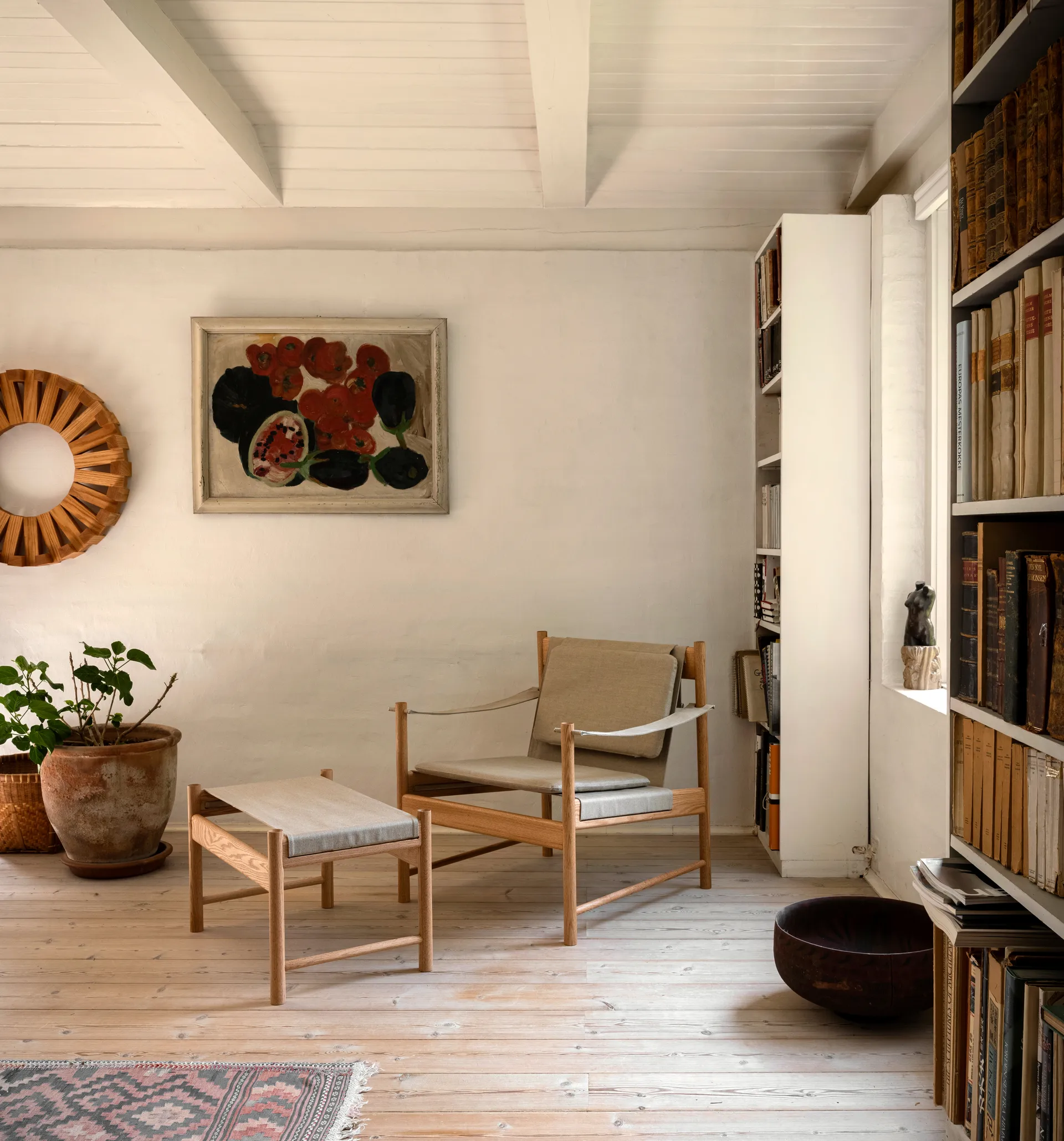 Tabouret HB, Chêne huilé -toile Brdr. Krüger