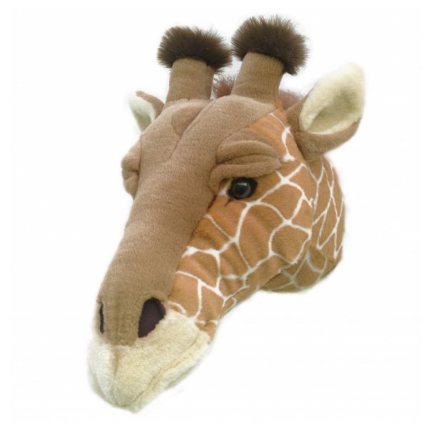 Brigbys Trophée peluche girafe Girafe | Design Scandinave | Accessoires pour chambre d'enfants | Marron