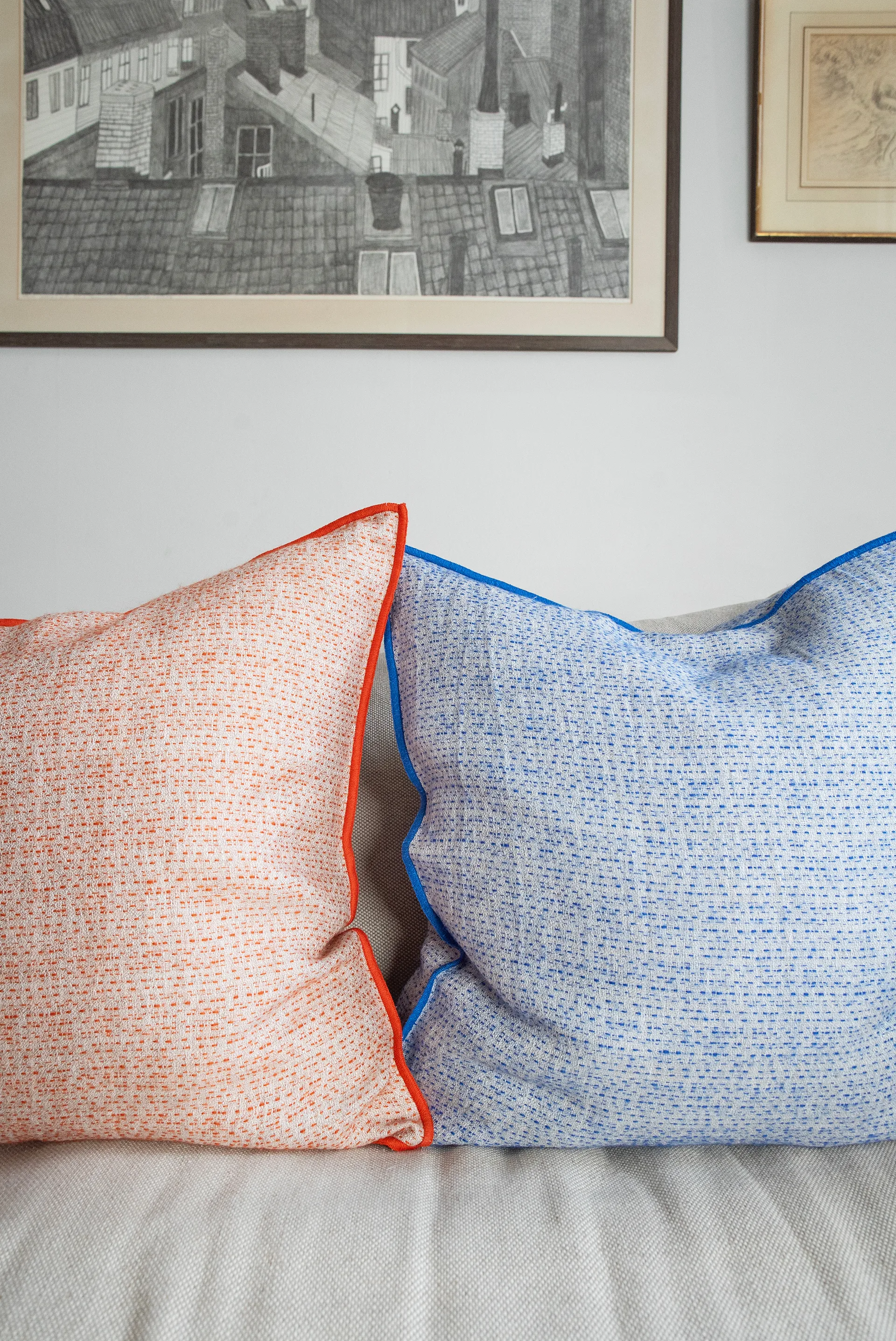 Coussin Field, Blue, 50x50 cm Brita Sweden
