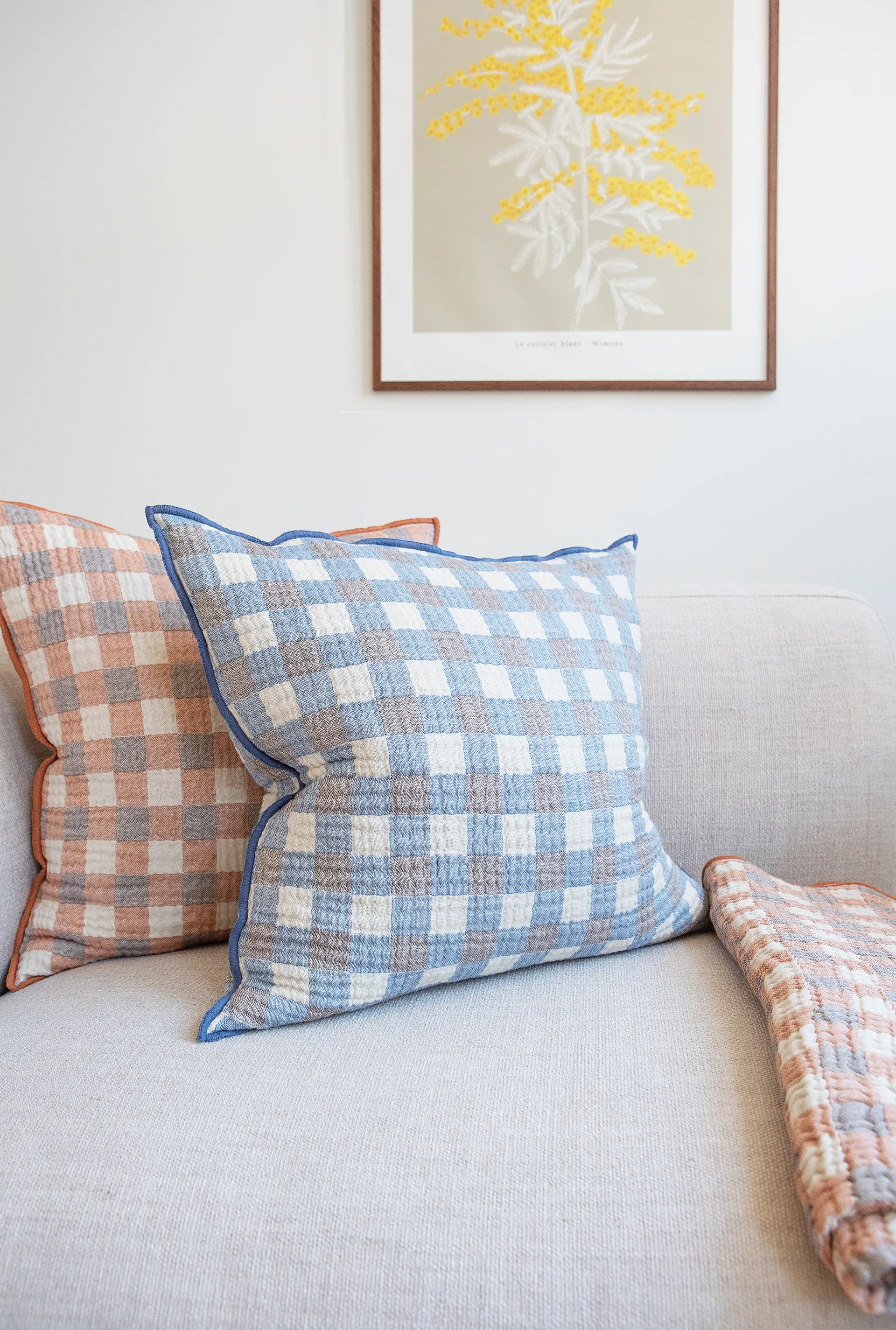 Coussin Pomme, Blue, 50x50 cm Brita Sweden