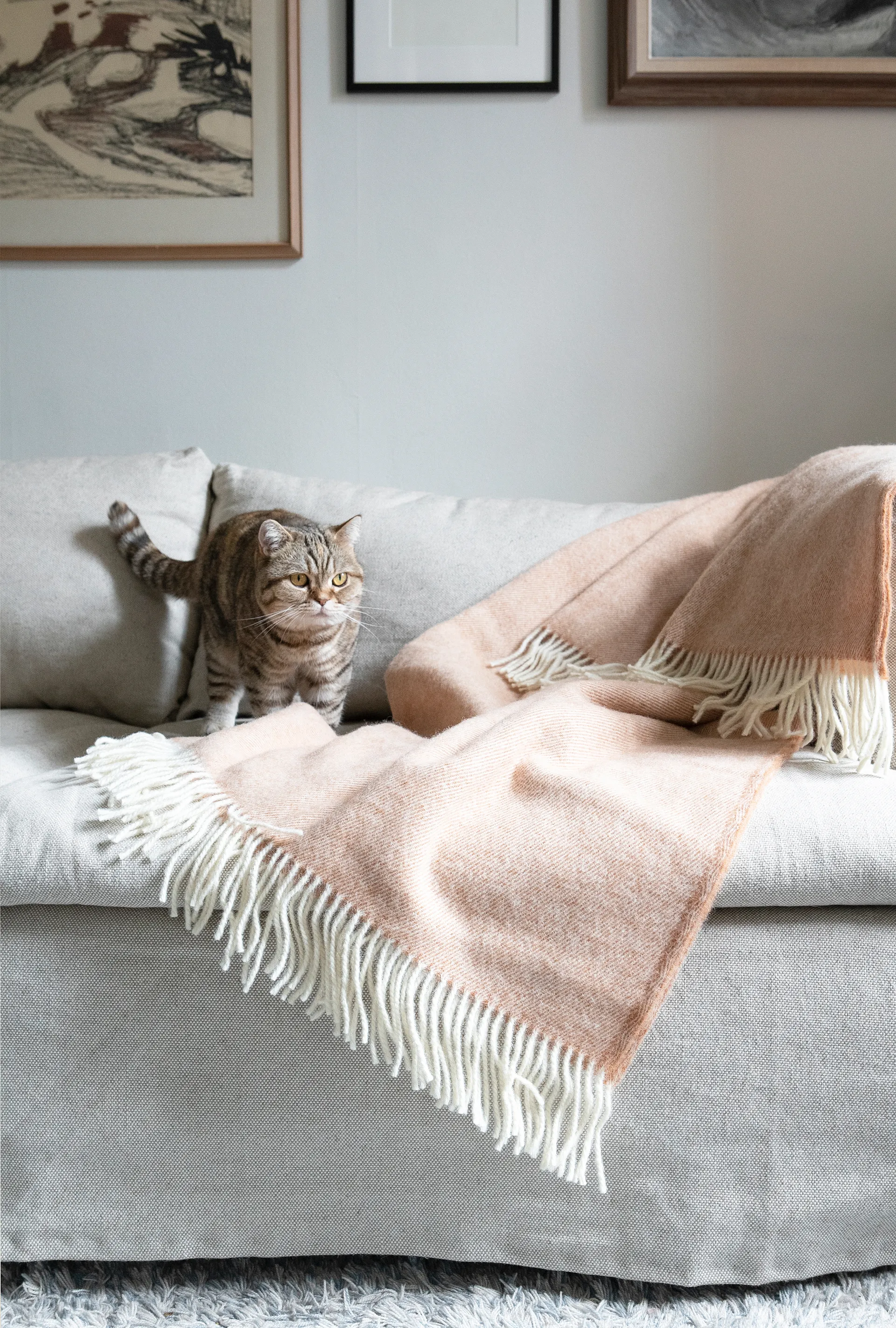 Couverture en laine Mono 170x130 cm, Sand Brita Sweden