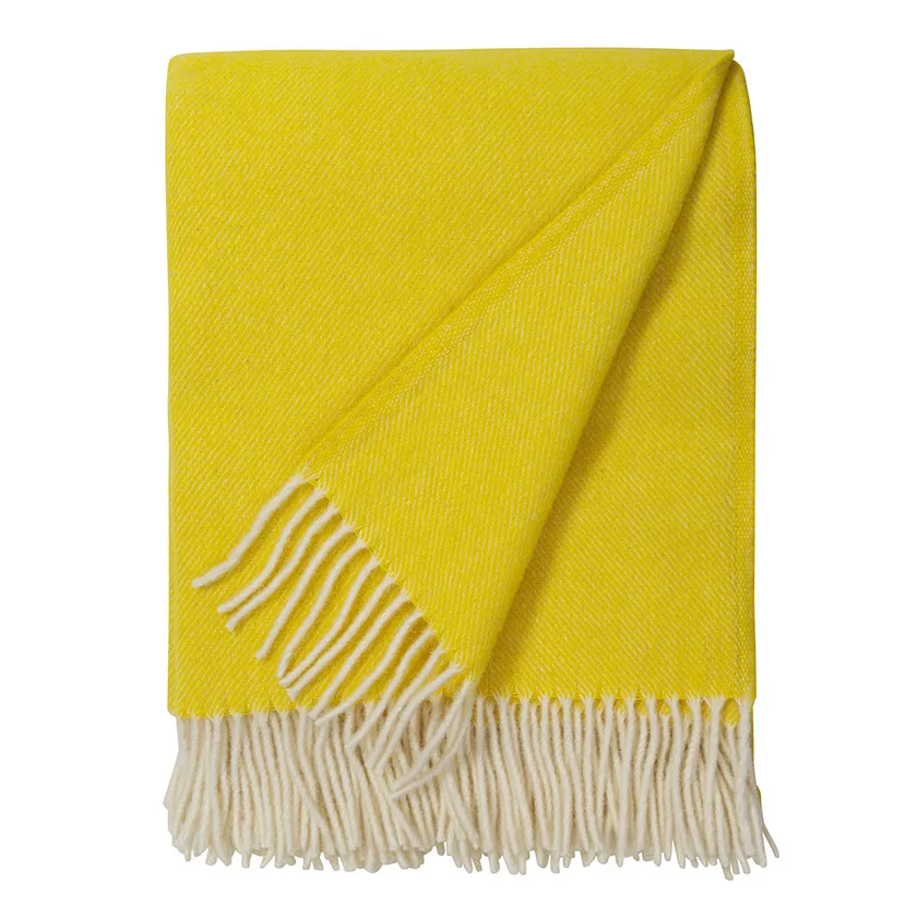 Couverture en laine Mono, Sulphur (jaune) Brita Sweden