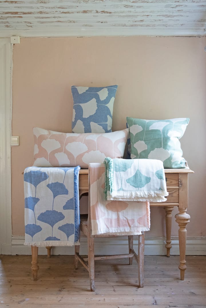 Plaid en laine Ginko 130x170 cm, Rose-blanc (Agate) Brita Sweden