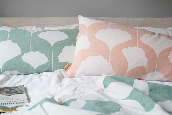 Plaid en laine Ginko 130x170 cm, Vert-blanc (Emerald) Brita Sweden