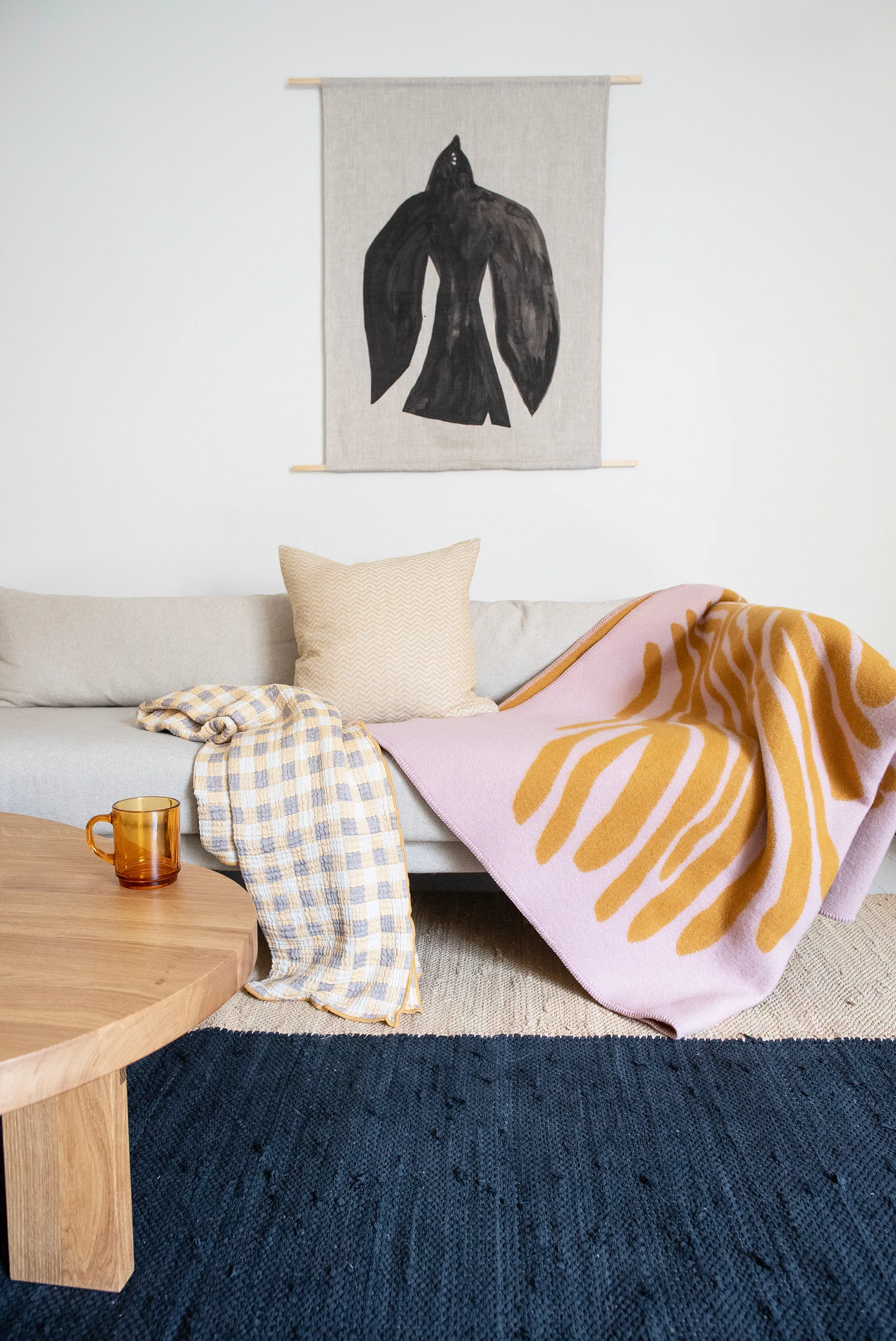 Plaid Pine, Pink, 180x130 cm Brita Sweden