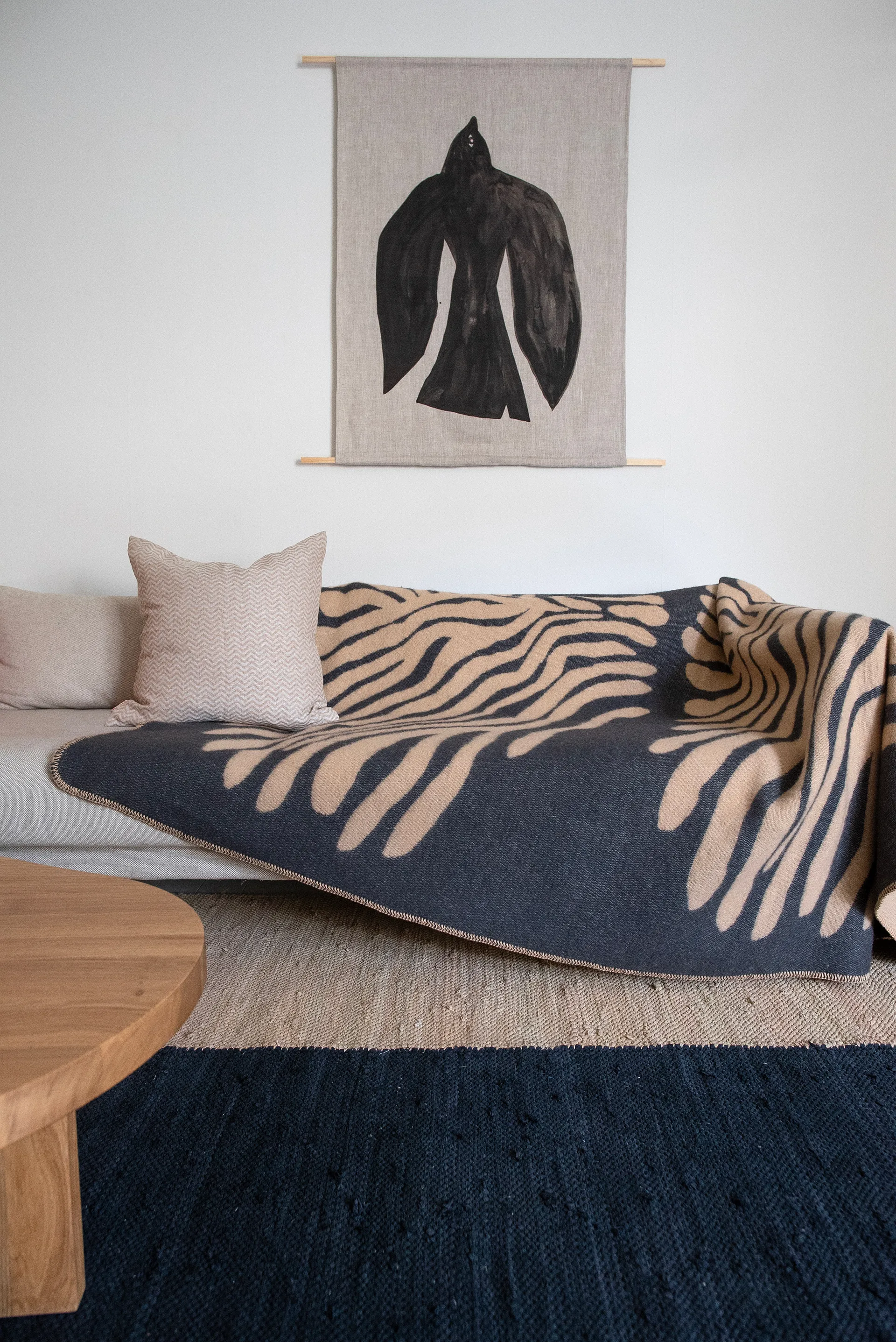 Plaid Pine, Sand, 180x130 cm Brita Sweden