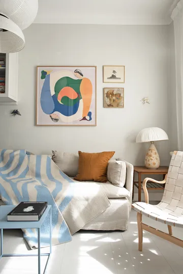 Plaid Pugh - Blue, 200x130 cm - Brita Sweden