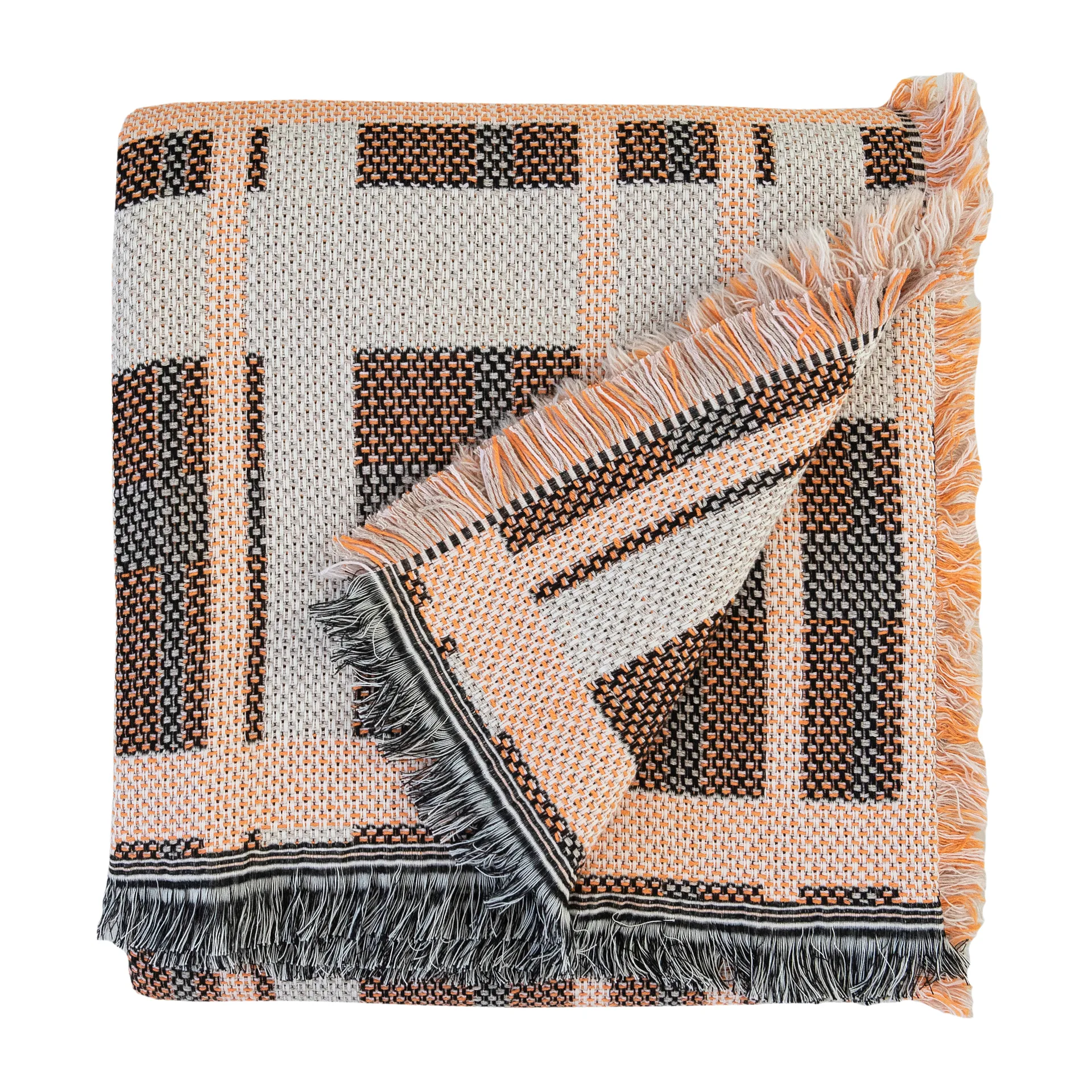 Tradition Plaid en laine 130x170 cm, Orange Brita Sweden